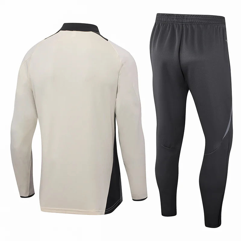 Real Madrid 24/25 Beige Half Tracksuit